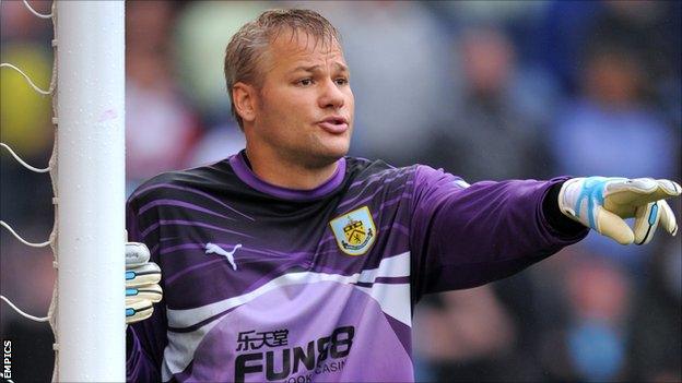 Burnley goalkeeper Brian Jensen