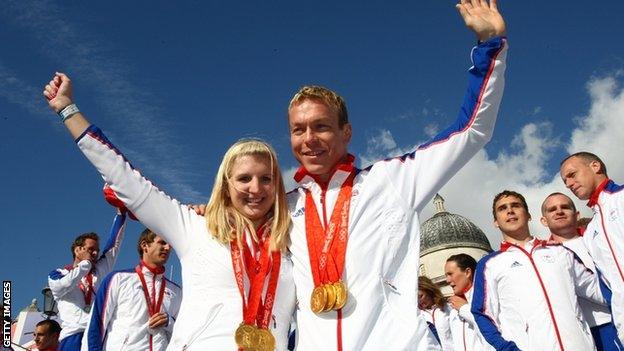 Rebecca Adlington with Chris Hoy