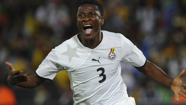 Ghana forward Asamoah Gyan