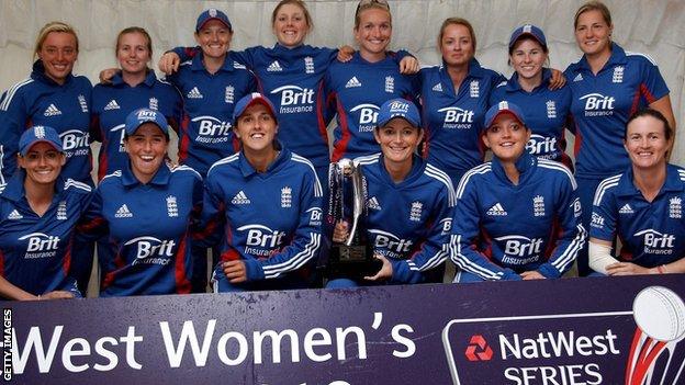 England women celebrate