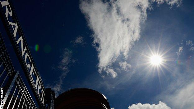 The gates of Rangers' Ibrox Stadium