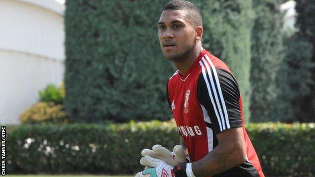 Wes Foderingham at Swindon's training camp in Italy