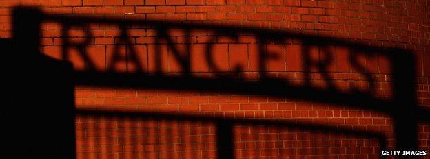 Glasgow Rangers shadow sign