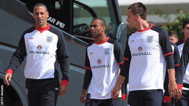 John Terry, Rio Ferdinand and Ashley Cole