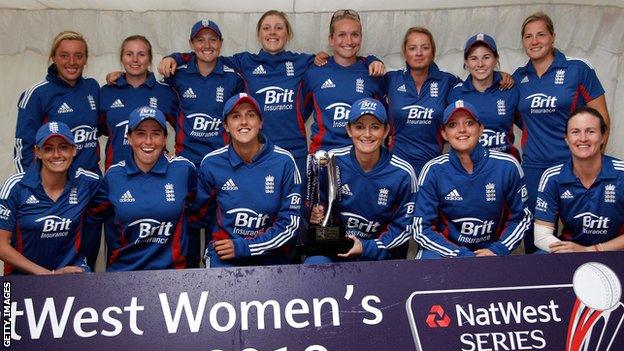 England with the one-day series trophy