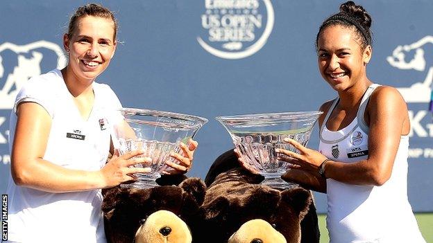 Marina Erakovic and Heather Watson