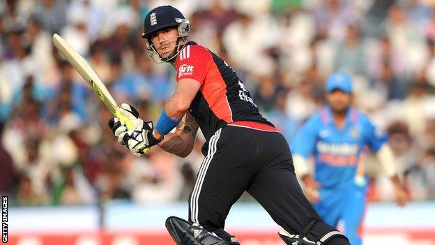 Kevin Pietersen playing limited-over cricket for England