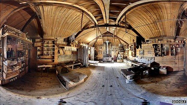 Inside of Shackleton's hut