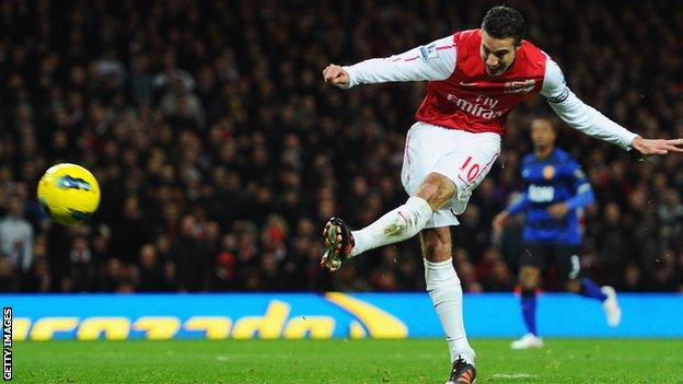 Arsenal striker Robin van Persie