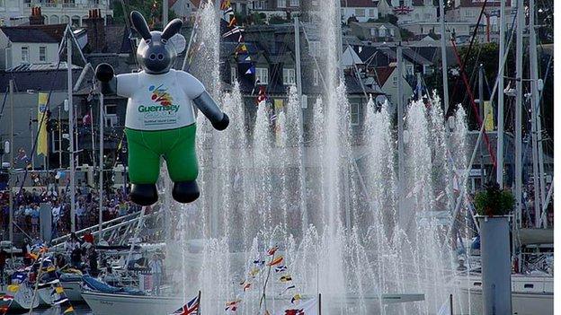 The opening ceremony of the 2003 Island Games in Guernsey