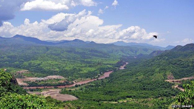 Omo valley, where massive dam is being built