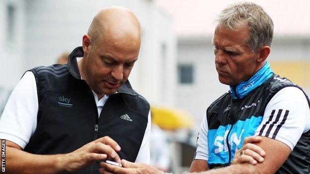 Dave Brailsford (left), organising Team Sky