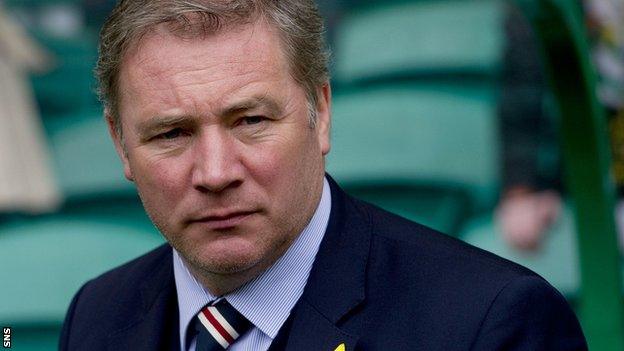 Rangers manager Ally McCoist