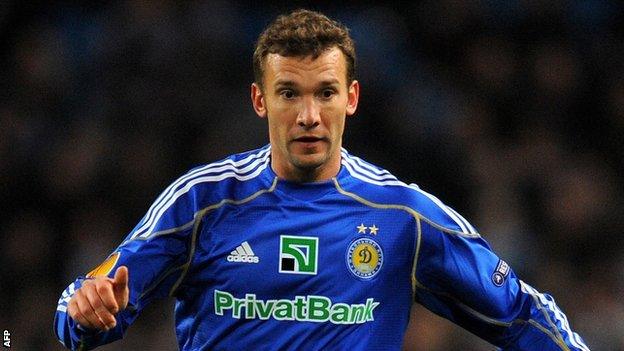 Andriy Shevchenko playing for Dynamo Kiev