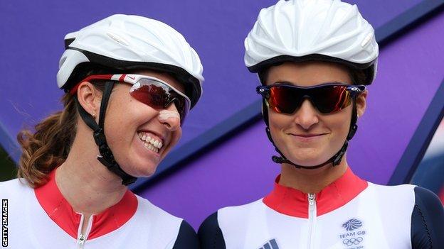 Nicole Cooke and Lizzie Armitstead