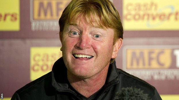 Motherwell manager Stuart McCall