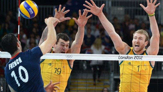 GB volleyball were beaten by Australia