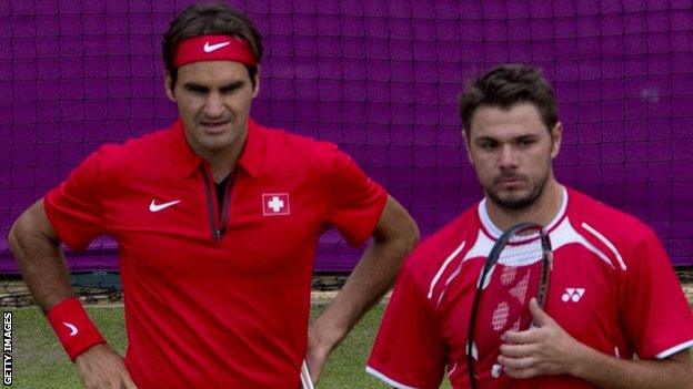 Roger Federer and Stanislas Wawrinka