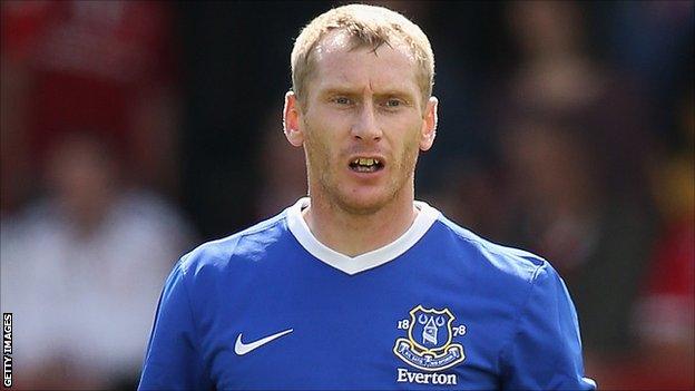 Everton full-back Tony Hibbert