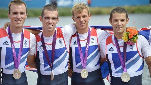 Chris Bartley (right) and the GB lightweight four