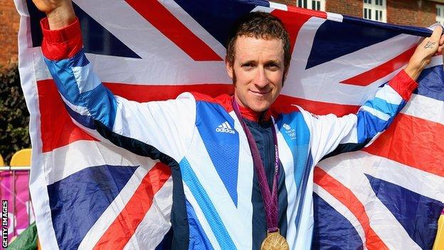 Bradley Wiggins after winning gold