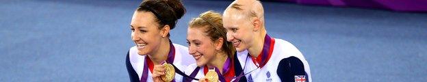 Dani King, Laura Trott and Joanna Rowsell