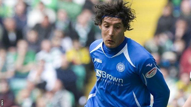 Francisco Sandaza in action for St Johnstone