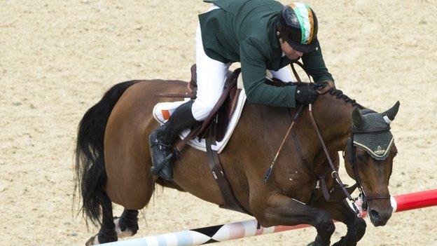 Cian O'Connor in action in London on Wednesday