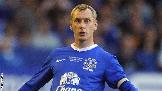 Everton full-back Tony Hibbert