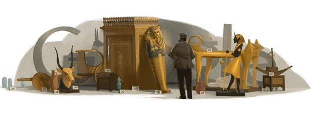 Doodle celebrating Howard Carter's 138th birthday