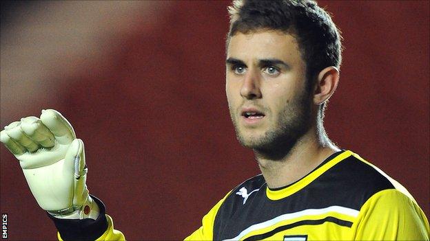 Morecambe goalkeeper Andreas Arestidou