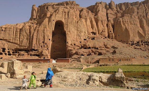 One of the spots formerly filled by a Bamiyan Buddha