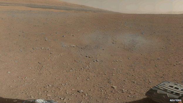 Mountain in the middle of Gale Crater on Mars