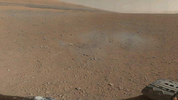 Mountain in the middle of Gale Crater on Mars