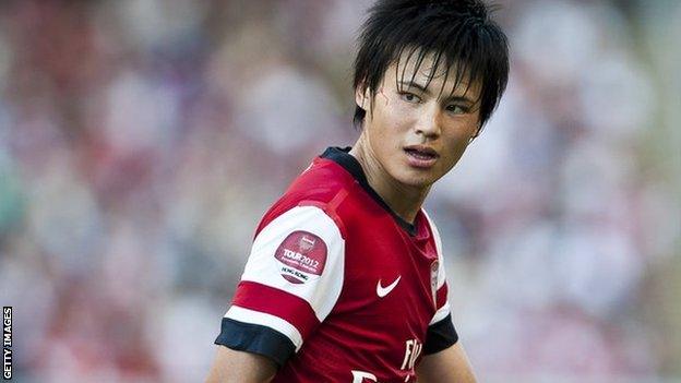 Arsenal midfielder Ryo Miyaichi