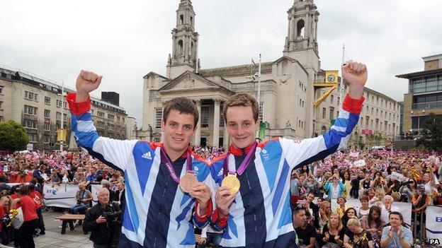 The Brownlee brothers in Leeds