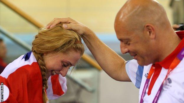 Laura Trott and Dave Brailsford