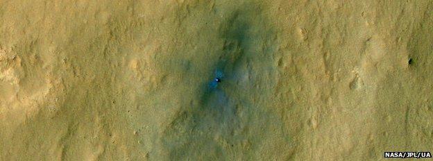 Mars rover on the surface