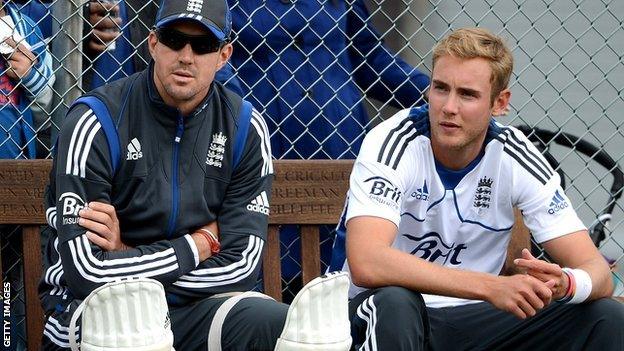 Kevin Pietersen and Stuart Broad