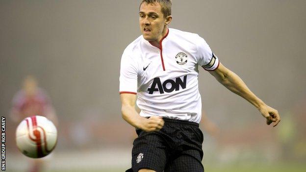 Darren Fletcher making his first appearance for Manchester United since November 2011