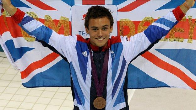 Tom Daley with Olympic medal