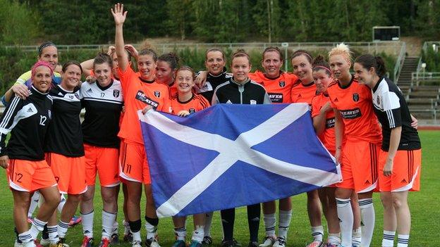 Glasgow City players celebrating