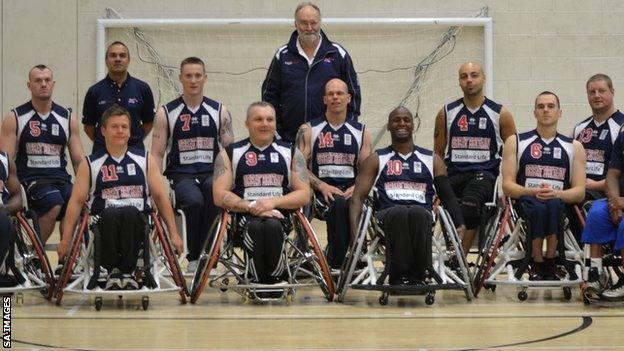 The GB men's wheelchair basketball team