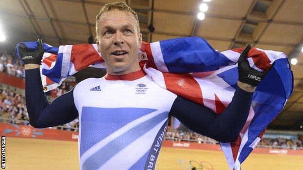 Sir Chris Hoy won two gold medals at London 2012