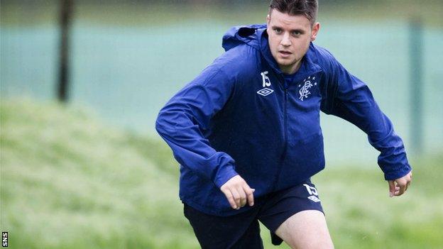 Faure in training with Rangers