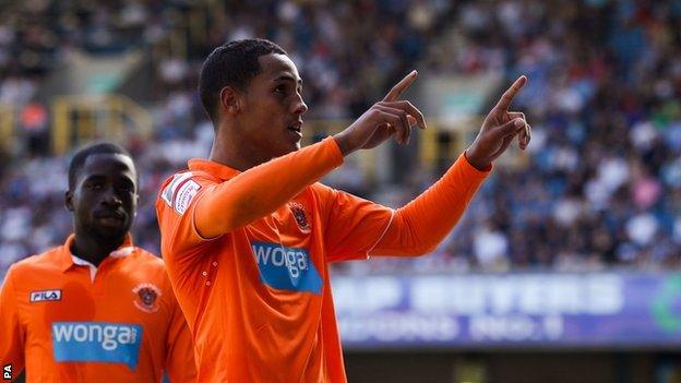 Blackpool goalscorer Tom Ince