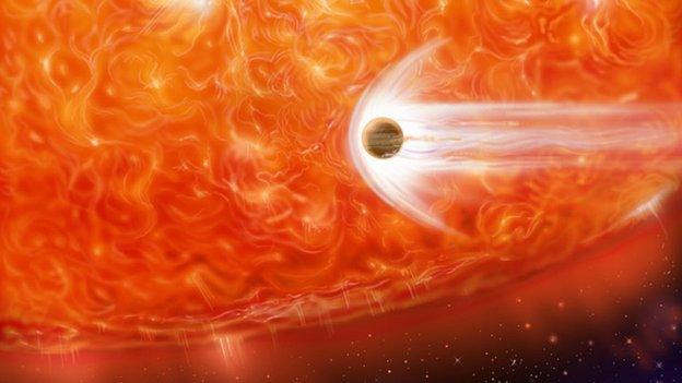 Artist's impression of a planet's destruction