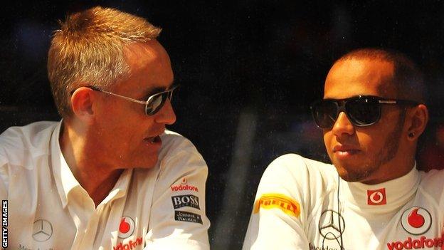 Martin Whitmarsh with Lewis Hamilton