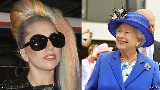 Lady Gaga and the Queen