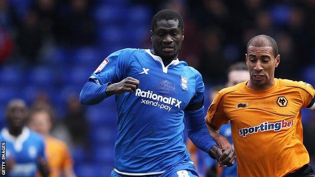 Guirane N'Daw playing for Birmingham